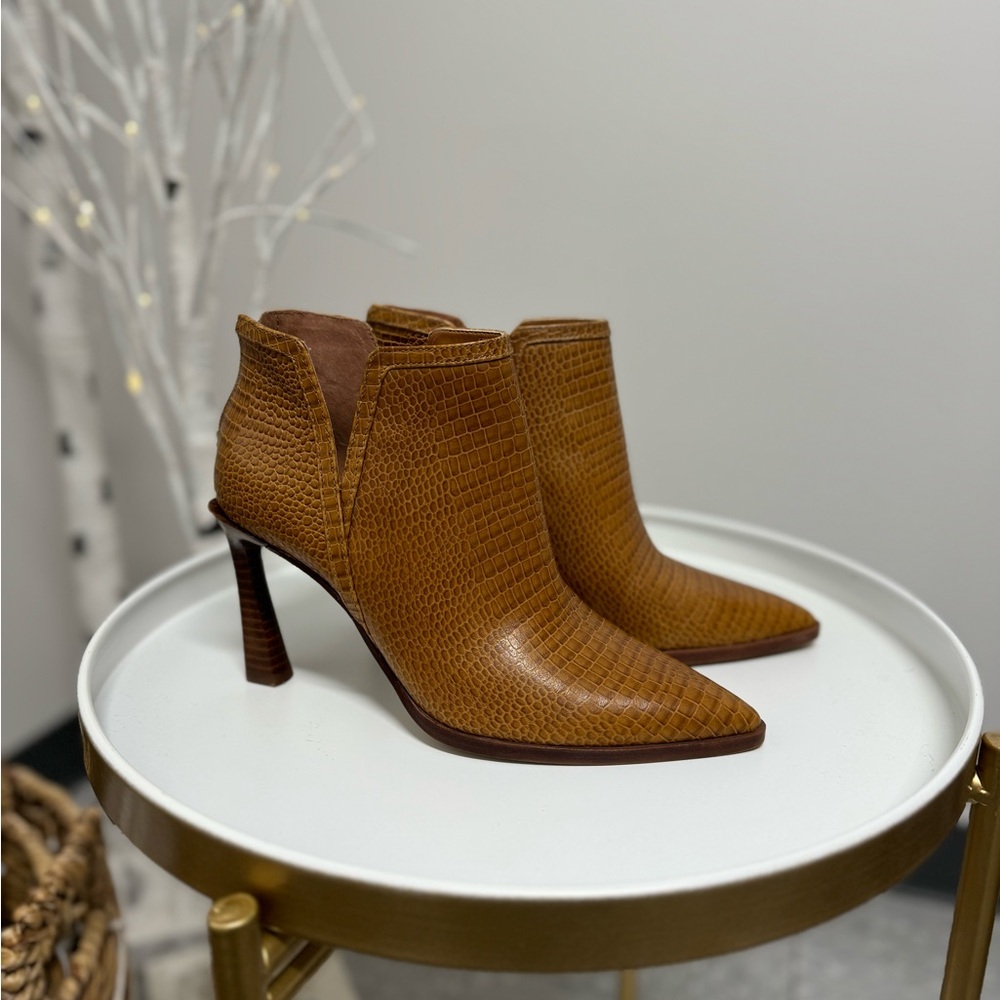 Vince Camuto Snakeskin Stiletto Ankle Boots